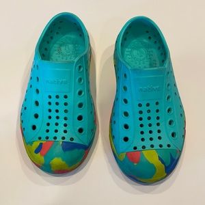 Native C7 Marbled blue Jefferson slip on shoes